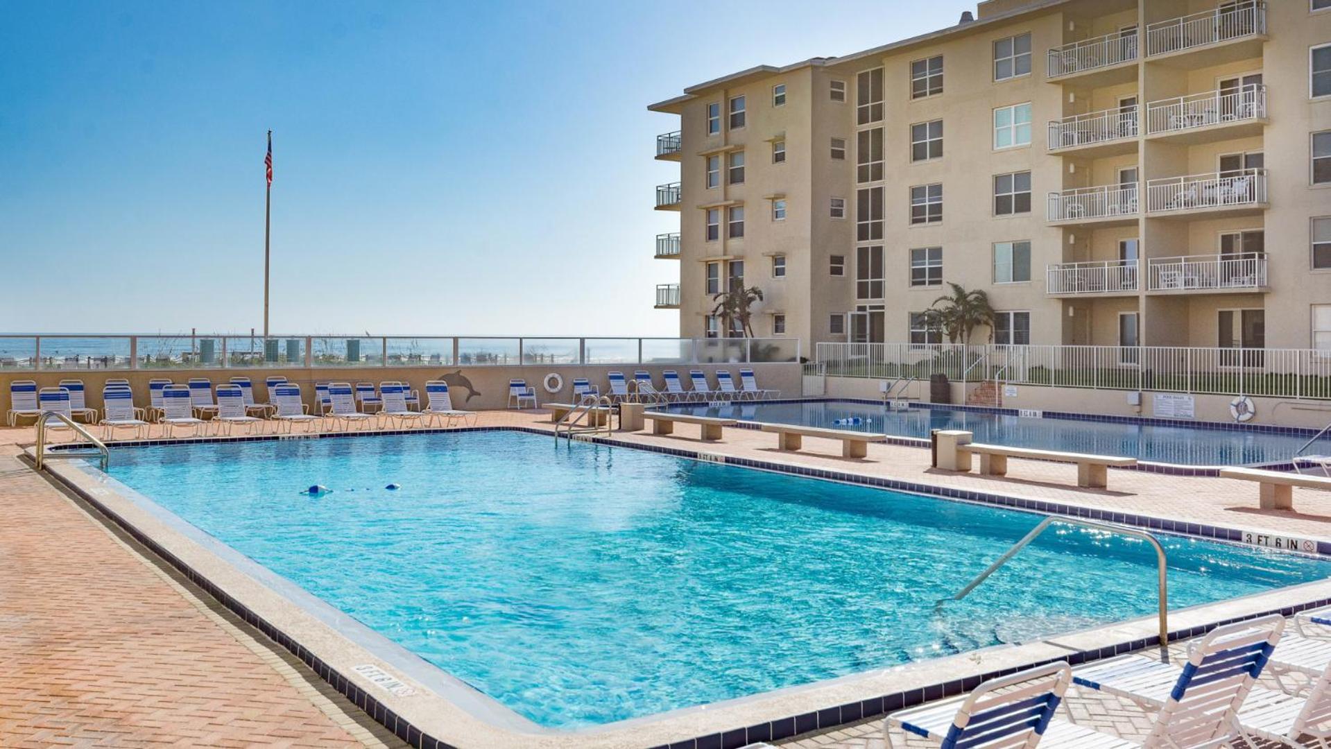 Top Floor Ocean And Pool Views Located On No-Drive Beach With 2 Complex Pools New Smyrna Beach Exteriér fotografie